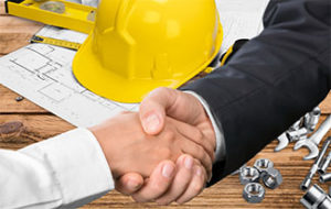 A RREM Contractor Shakes a Homeowner's Hand